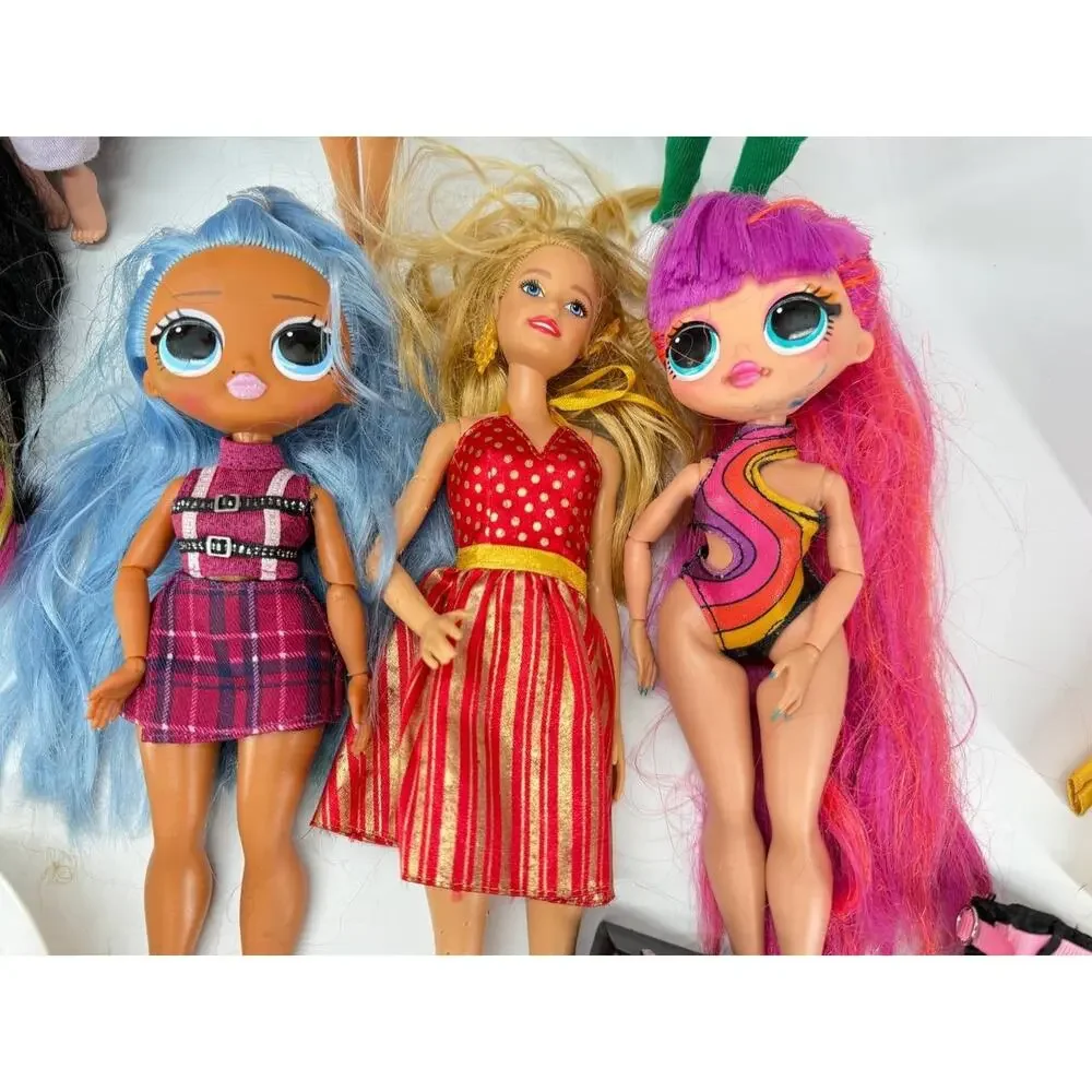 Barbie LOL Surprise OMG Ken Mixed Doll Lot Clothes Accessories 4.70 lb